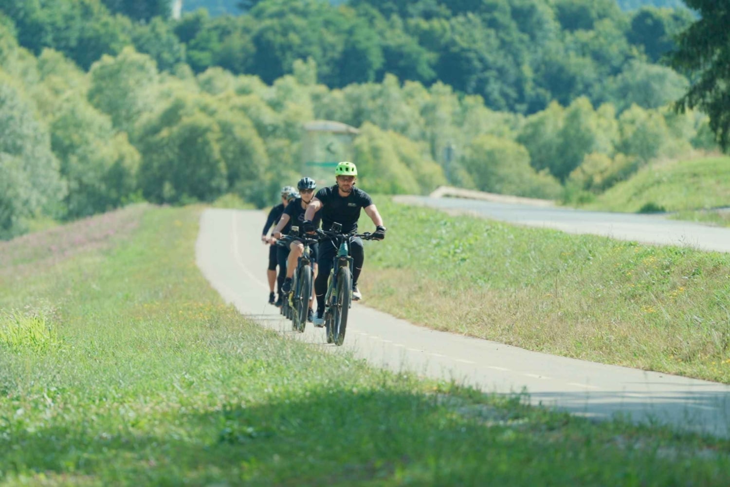 Explorez la frontière verte : visite en vélo électrique avec châteaux et collations