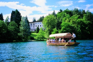Lake Bled and medieval town of Radovljica with lunch
