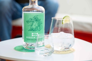 Liubliana: Passeio de barco com degustação de gin no rio Ljubljanica