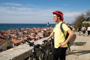 Panoramautsikt över Piran och Salt Pans: E-Bike Boutique-tur