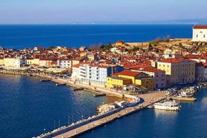 Piran: Fahrradverleih mit Karte, Helm, Wasserflasche und Schloss