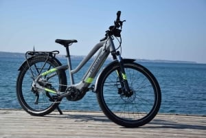 Piran: e-cykel&burgare i Istrien