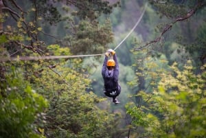 Bled: la tirolina más larga de Europa sobre el río Dolinka.