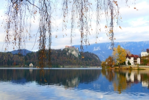 Jeziora, przyroda i wodospad w Słowenii