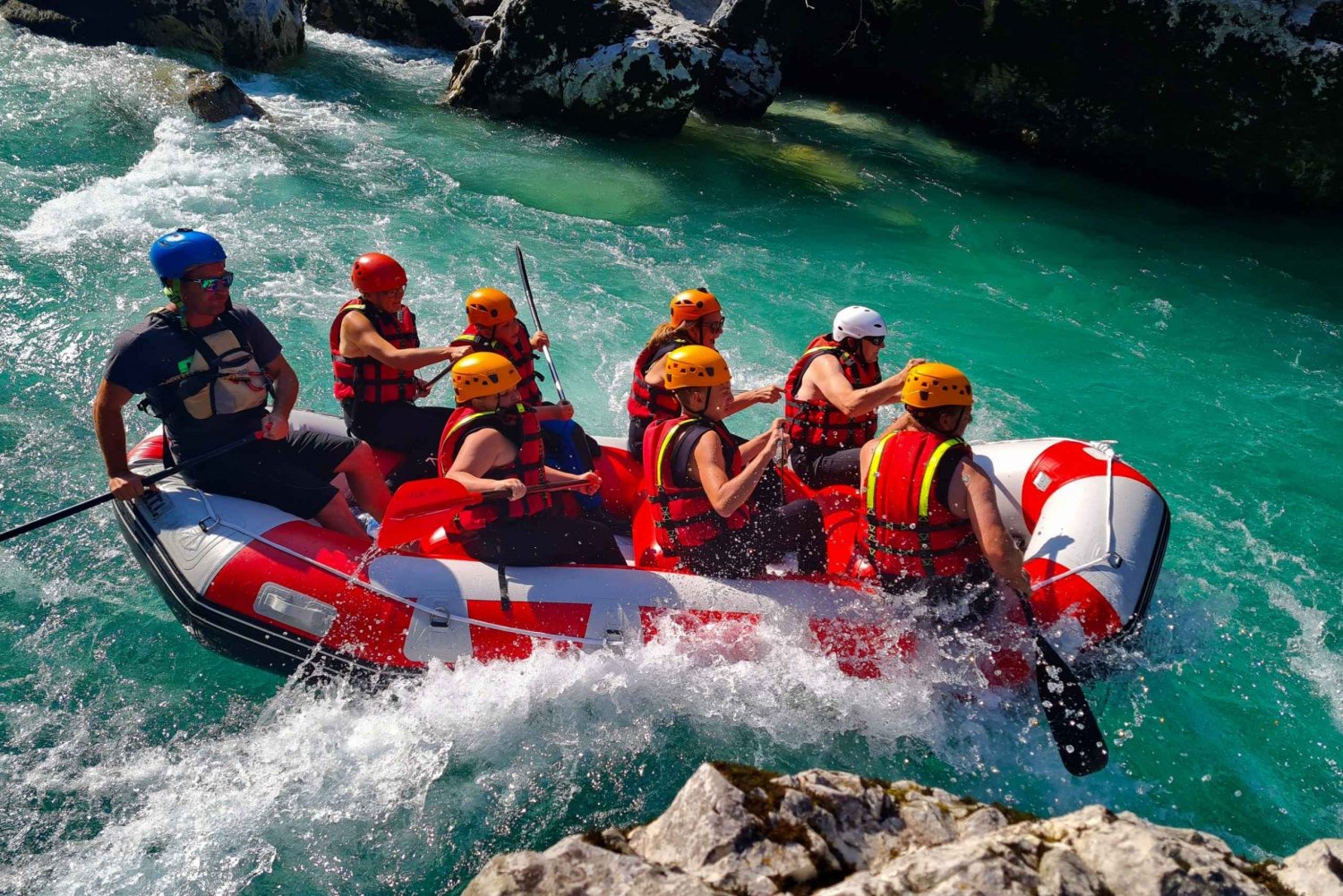 Rio Soca, Eslovênia: Rafting em águas brancas