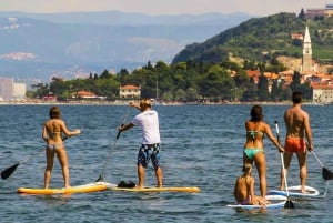 Stand up padlekurs på den slovenske kysten