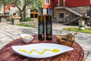 Smaka på olivolja, aromer och matfett från oliver