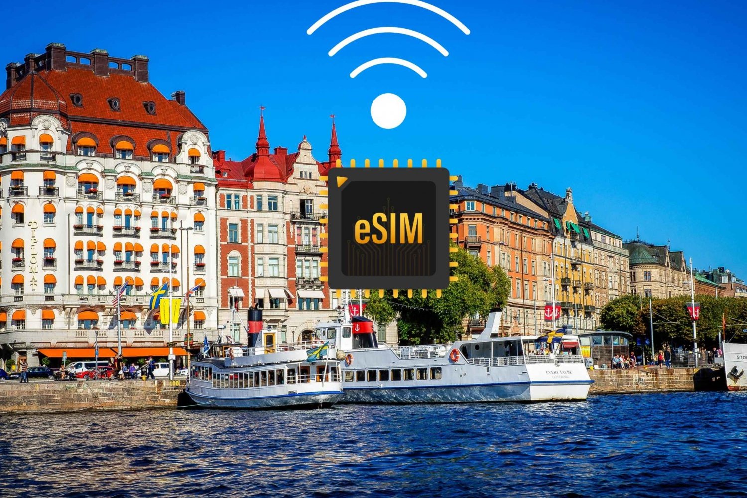 Tukholma: eSIM-internetdatapaketti Ruotsissa 4G/5G:lle
