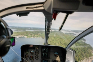 30-minutowy prywatny lot helikopterem nad Sztokholmem i Vaxholm
