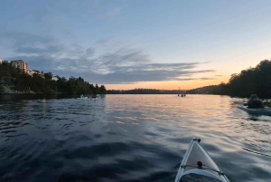 Stockholm bij nacht: winterkajaktocht met gids en droogpak