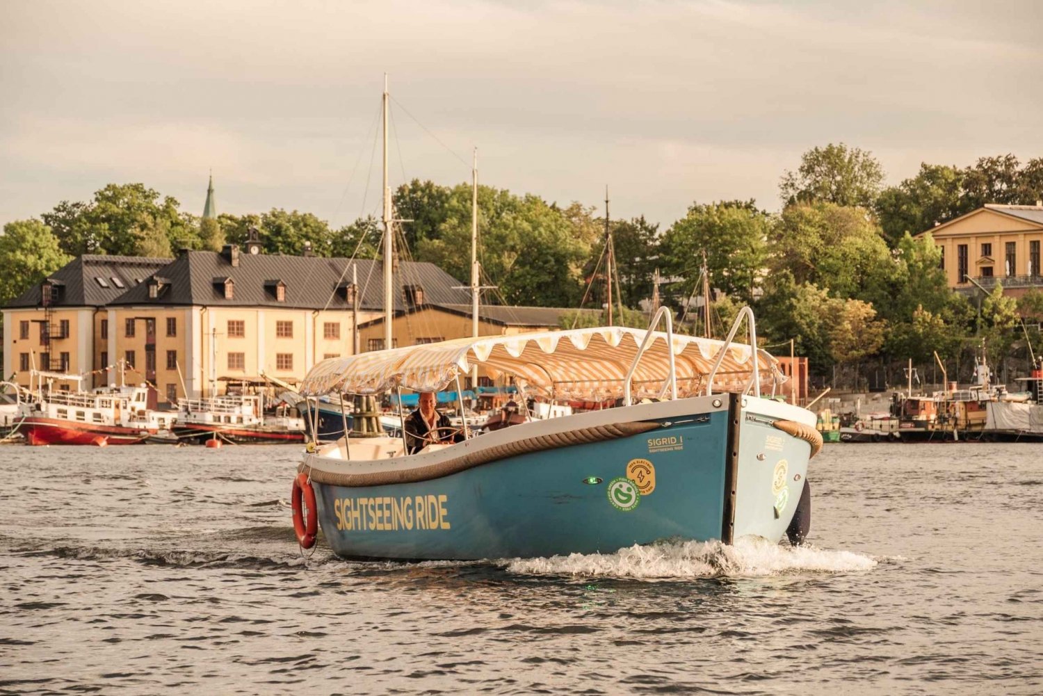 Stoccolma: Tour panoramico della città in barca elettrica aperta