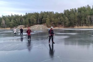 Stockholm : Visite privée familiale en patinoire et déjeuner