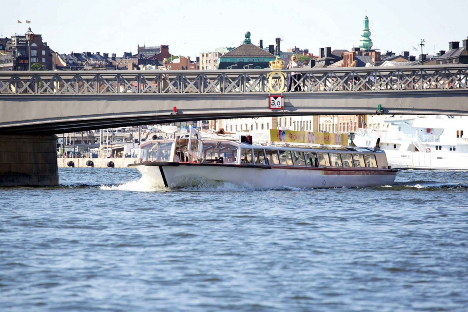 Stockholm hop on, hop off-rondvaartboot: 24 uur