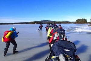 Estocolmo: patinação no gelo no gelo natural