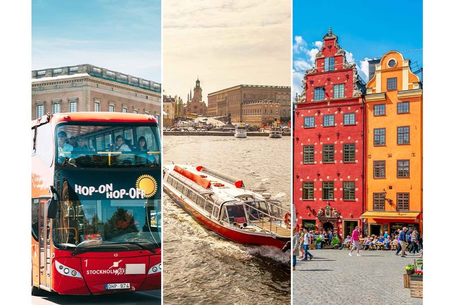 Tukholman MegaCombo: Hop-On Hop-Off -bussi- ja venekierros