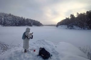 Sztokholm: Wycieczka piesza do rezerwatu przyrody z obiadem przy ognisku