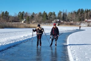 Stockholm: Nordiske skøyter for nybegynnere på en frossen innsjø