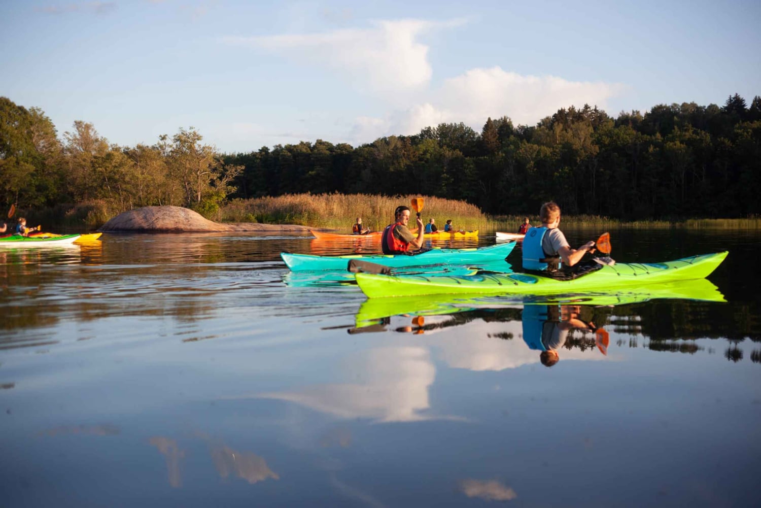 Kajak i Stockholm: Kajakpaddling i skärgården & Toast on the Water i solnedgången