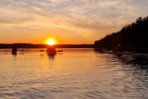 Stockholm: Kajaktour bei Sonnenuntergang auf dem Mälarsee mit Tee und Kuchen