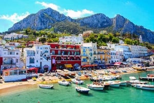 From Naples: Capri Guided Tour with Ferry Tickets & Minibus