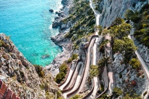 From Naples: Capri Guided Tour with Ferry Tickets & Minibus