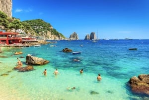 From Naples: Capri Guided Tour with Ferry Tickets & Minibus