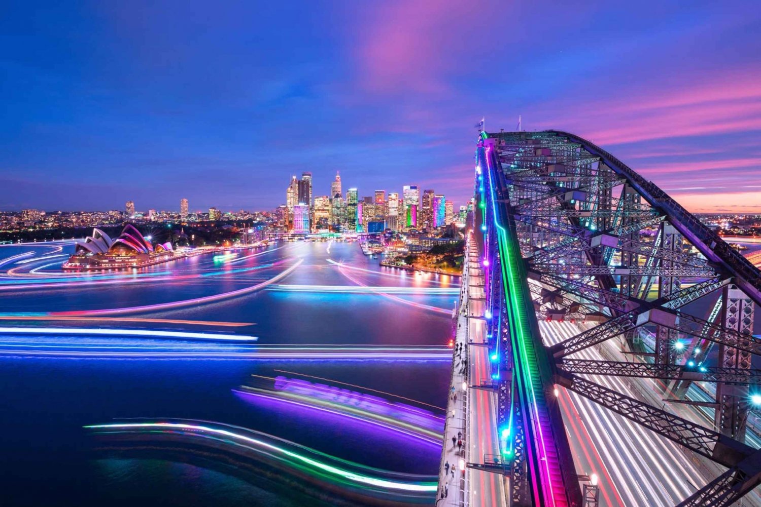 Sydney: 1-stündige Vivid Light Festival Sydney Harbour Cruise