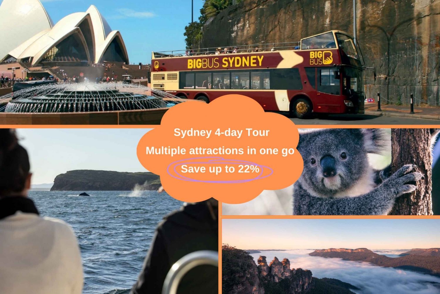 Sydney: 4-Day Tour with Hop-on Hop-off Bus & City Pass Combo