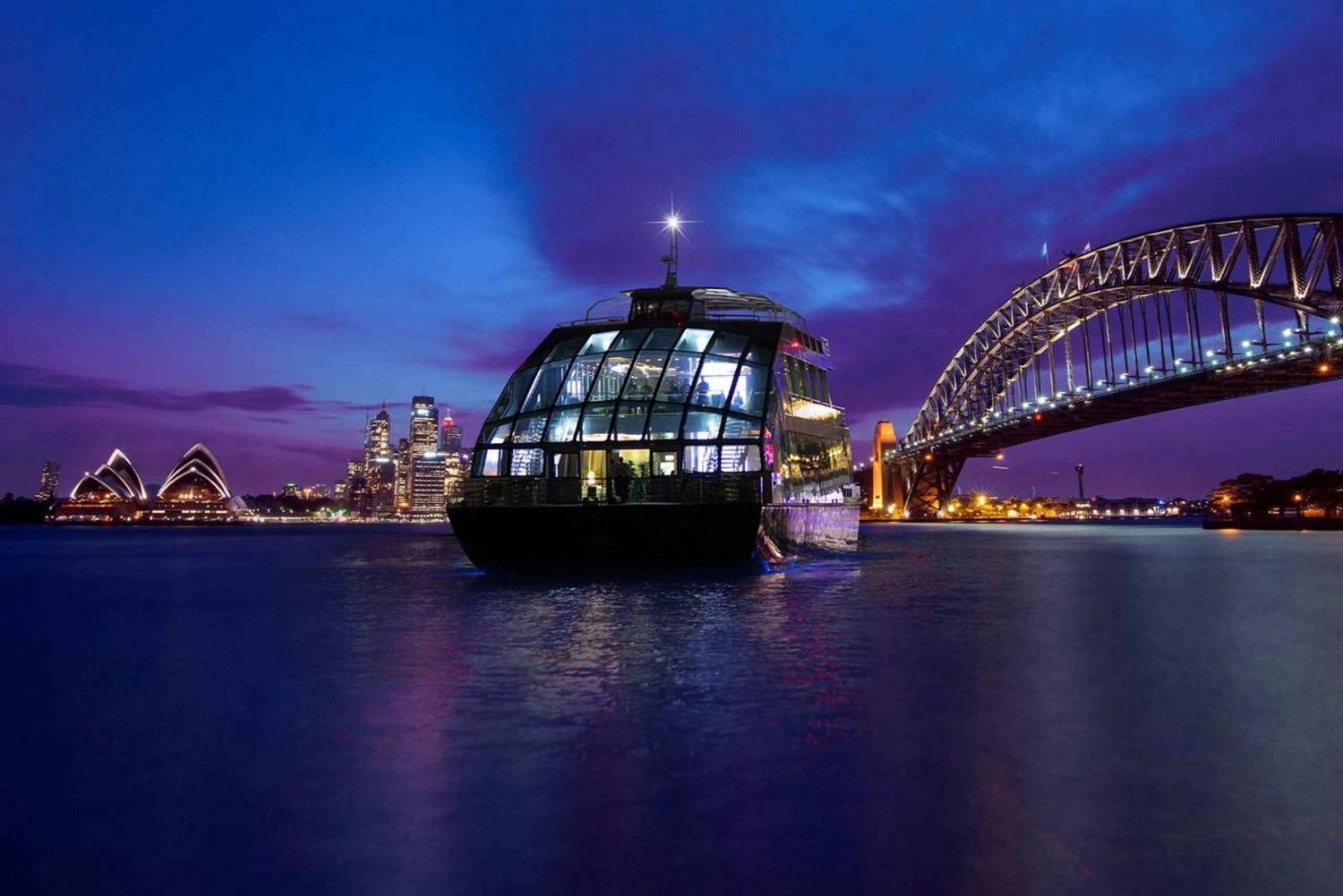 Puerto de Sidney: Crucero con cena en barco de cristal