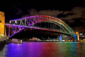 Sydney: Premium Katamaran Vivid Cruise mit Willkommensdrink