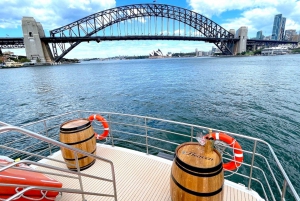 Sydney: Intim Vivid Harbour Cruise med kanapeer