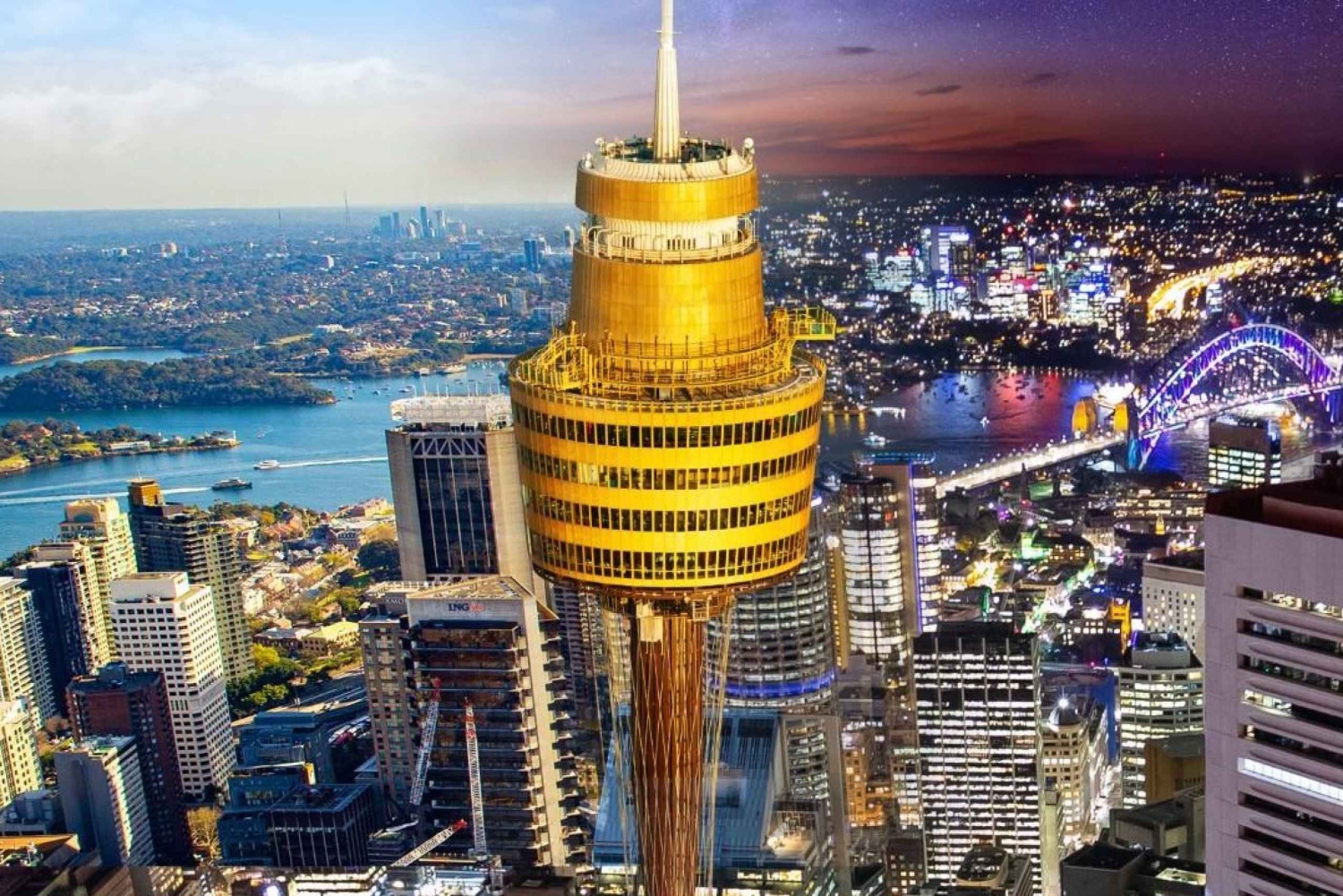 Sydney: Night Tour Including Sydney Tower Eye Tickets