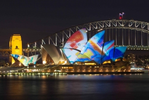 Sydney: Vivid Festival Cruise buffet-illallisella