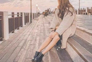 Złote światło i delikatny wiatr: dzień nad wybrzeżem Tamsui