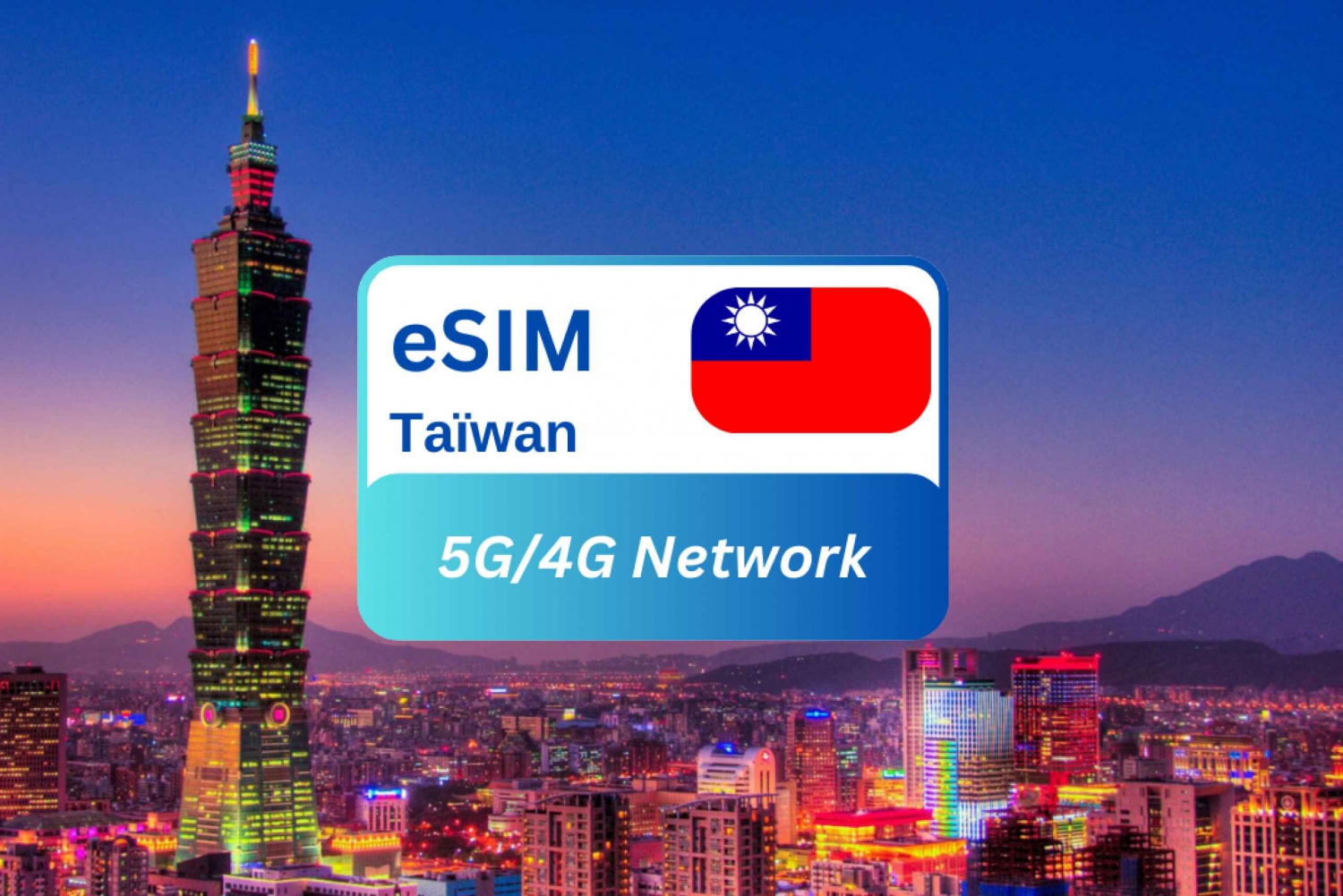 Nova Taipei: Plano de dados eSIM sem interrupções para viajantes de Taiwan