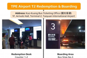 Taipei : Aéroport de Taoyuan (TPE) Transfert en bus aller-retour