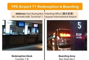Taipei: Taoyuan Lufthavn (TPE) Bustransfer retur