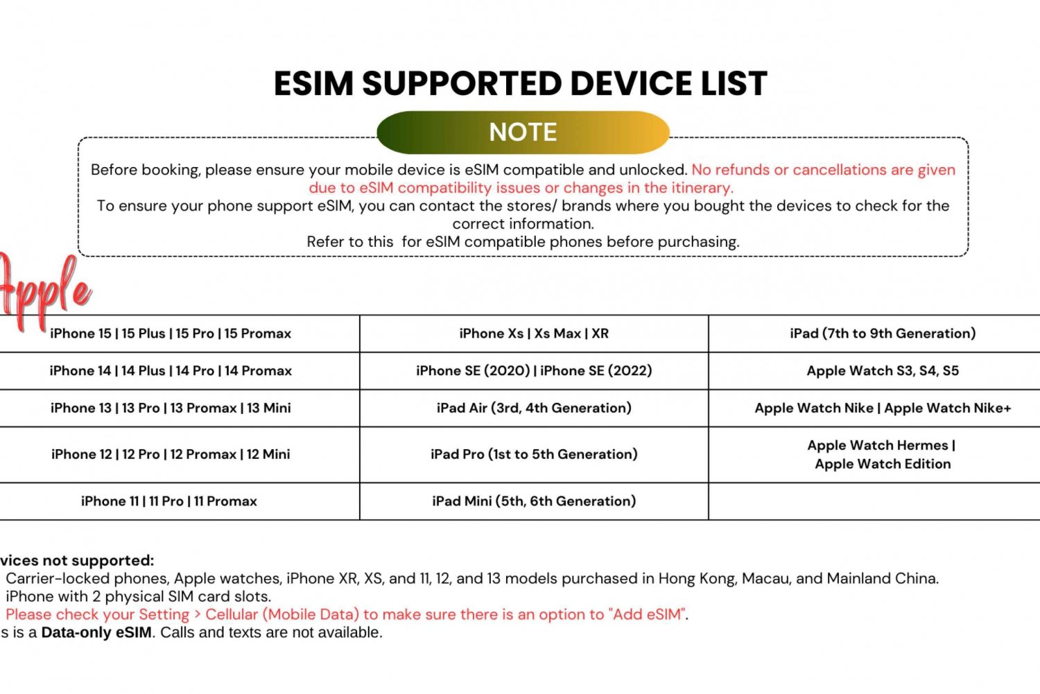 Taiwan eSIM Travel Unlimited Mobile Data Plan (QR code)