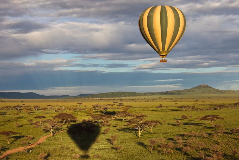 Hot air ballooning over the Serengeti