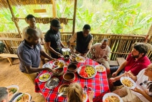 Excursión de 1 día a un pueblo masái, las cascadas de Materuni y un tour de café