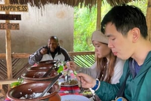 Excursión de 1 día a un pueblo masái, las cascadas de Materuni y un tour de café