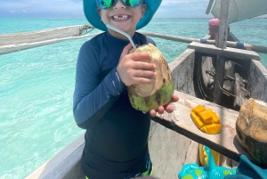 ザンジバルのジャンビアニで特別なプライベートダウ船シュノーケリングツアーをお楽しみください