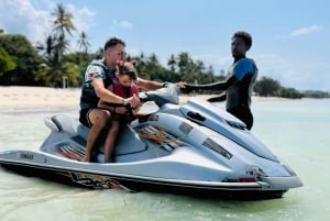 Kiwengwa : excursion de plongée avec tuba et jet ski sur l'île de Mnemba