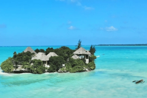 Mnemba-tur, øen Pongwe, Kuza-grotten, den blå lagune, The Rock