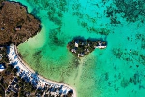 Mnemba-tur, øen Pongwe, Kuza-grotten, den blå lagune, The Rock