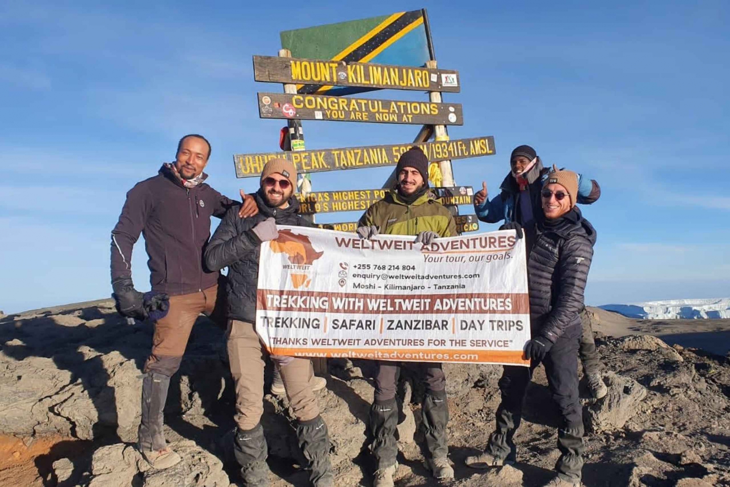 Kilimanjaro-fjellet 6 dager og 5 netters fottur via Marangu-ruten