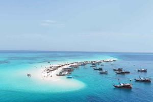 Nakupenda-sandbanken + Prison Island med den lokala guiden