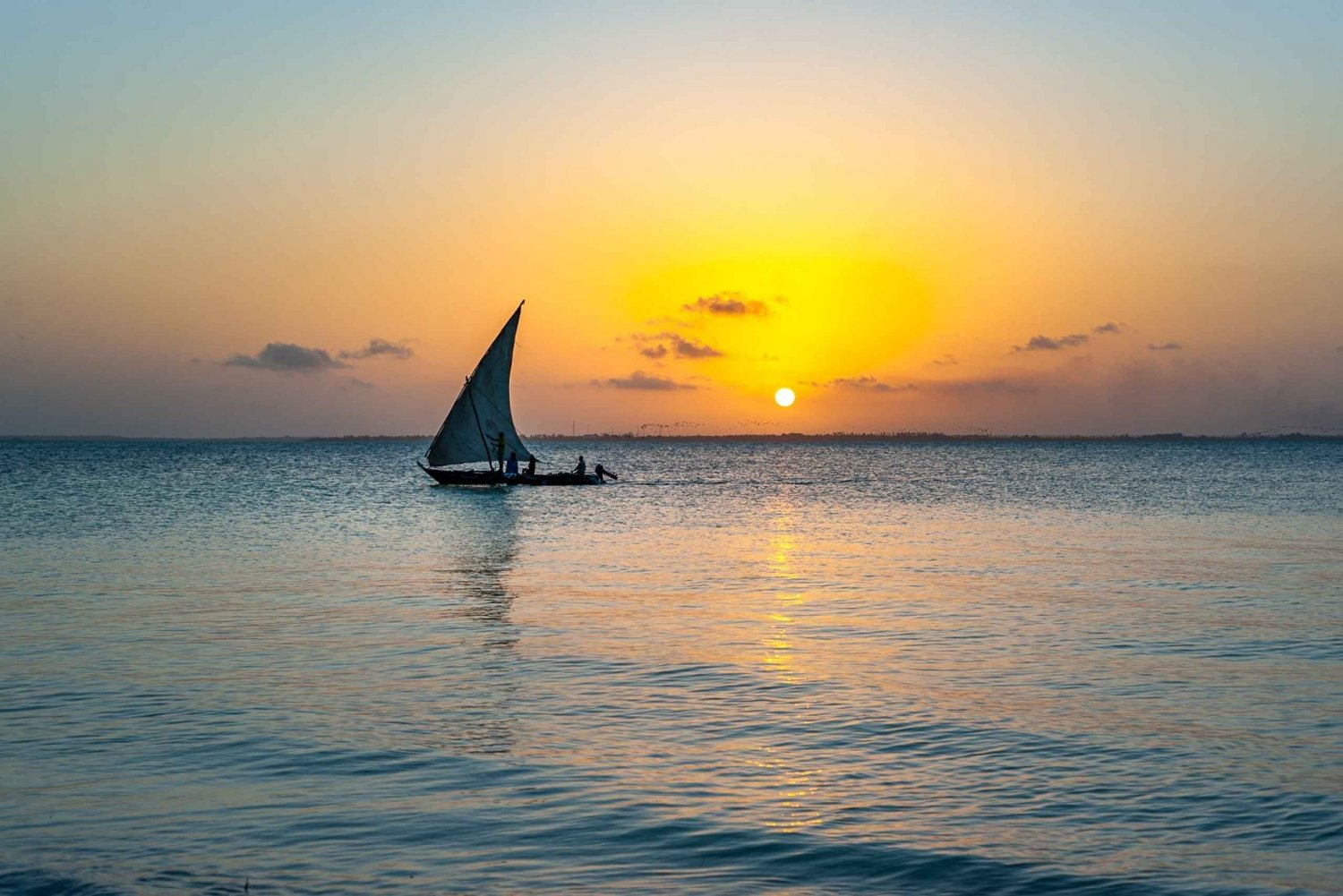 Zanzibar City: excursion en voilier au coucher du soleil avec collations et boissons