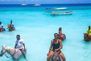 Zanzibar : promenade à cheval et croisière en boutre au coucher du soleil