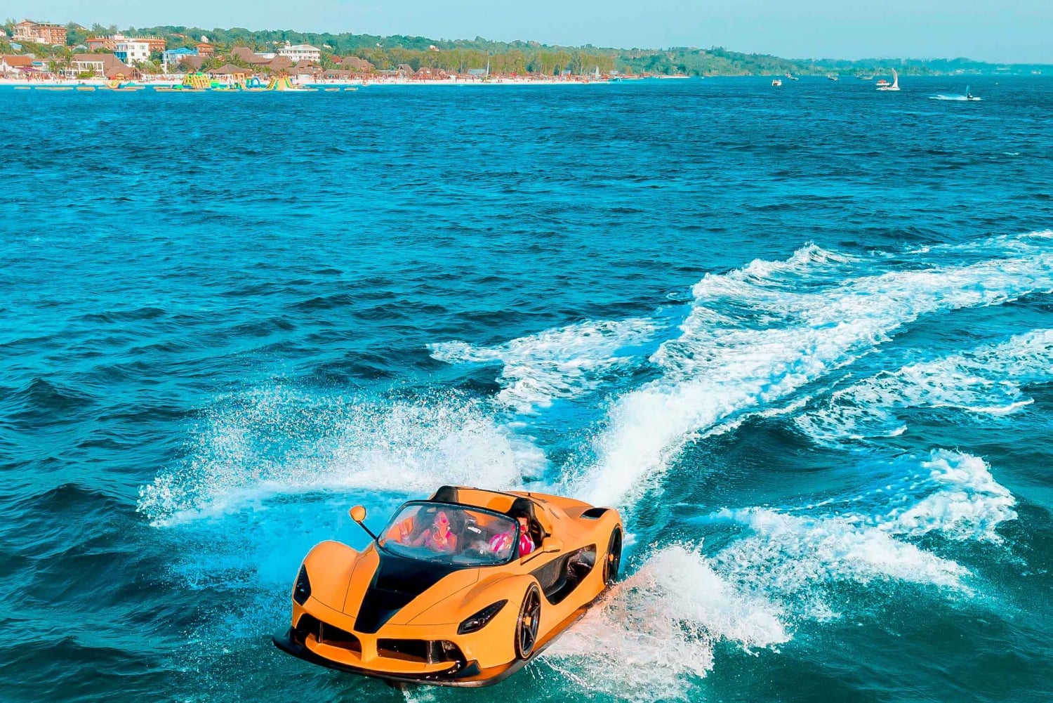 Zanzibar: Jet Car Ride med droneopptak (henting inkludert)